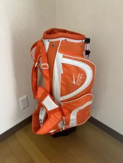 オレンジ スタンド式ゴルフバッグ
