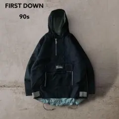 激レア90s FIRST DOWNアノラックハーフジップナイロンジャケットテック