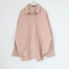 AMERICAN HOLIC 長袖シャツ ブラウス ベージュ オーバーサイズ F