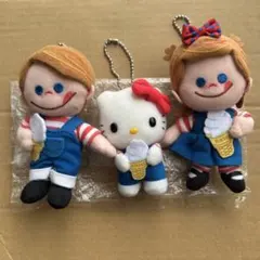 ニッセイ ニッくん＆セイちゃん×ハローキティ マスコット ぬいぐるみ レア ニッセイ ニッくん＆セイちゃん×ハローキティ マスコット ぬいぐるみ