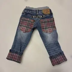 REPLETION デニムパンツ チェック柄切替 キッズのサムネイル