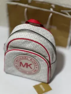 MICHAEL KORS MKロゴ バックパック ホワイト レッドのサムネイル