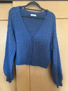 earth music&ecology 青色　カーディガン