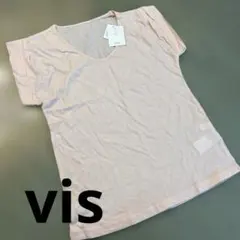 新品　vis ビス　Vネックカットソー　ピンク