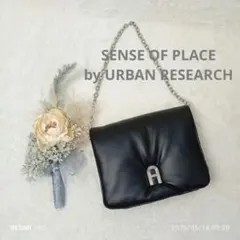 チェーンショルダー パフバック ブラック