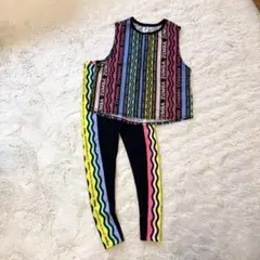 ③★美品　★ZUMBA トップス&レギンス2点セット トップスS レギンスXS