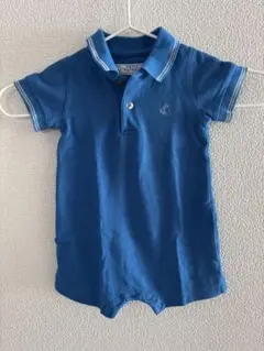 PETIT BATEAU プチバトー 青 ポロシャツロンパース