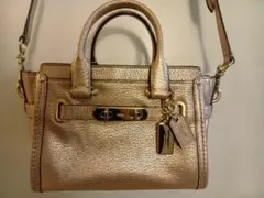 訳アリ★COACH　スワッガー２０　２WAYショルダーバッグ　ピンク　パーティー