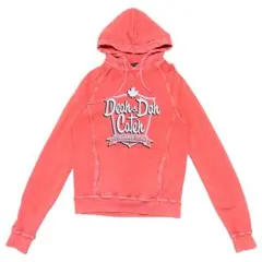 ディースクエアード パーカー プルオーバー 製品染め ロゴプリント ピンク S