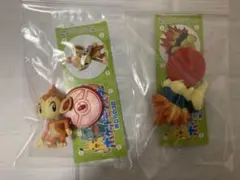 【匿名配送】ポケモン 旅立ちの3匹 チョコエッグ ヒノアラシ　ヒコザルセット