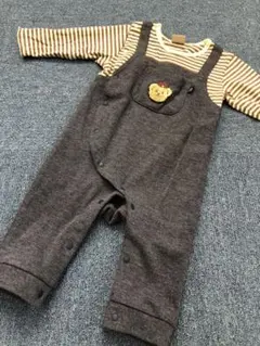 プティマイン　サロペット風ロンパース　80cm