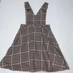 140★メゾピアノ★ロゴ刺繍！チェック柄ワンピース★