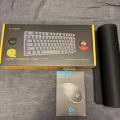 キーボード、マウス、マウスパッドのセット