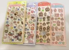 和柄キティ ボンボンドロップシール うるちゅるPOPシール 4枚セット