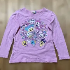 ピンク 長袖　たまごっち　Tシャツ