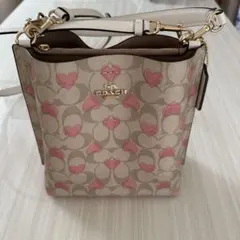 COACH ハート柄 ショルダーバッグ