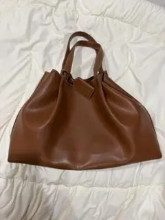 ZARA ブラウン レザーバッグ