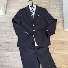 ネイビー ストライプ フォーマルスーツ 130cm サムライブルー　JFA