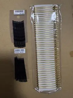 ヘアピン　まとめ売り　金　黒