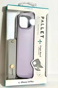iPhone 14Plus ラベンダー 耐衝撃ハイブリッドケース スマホバンド付のサムネイル