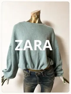 ☘️T21585☘️ZARA ボリューム 薄手ニット トップス S