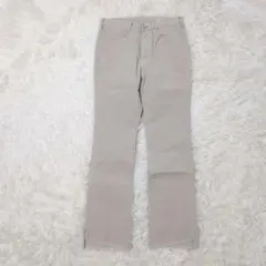 【INÉD】ベージュ系 ストレートパンツ 美脚 綿混 きれいめ 7のサムネイル