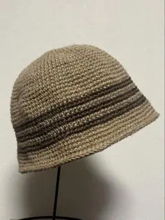 ホ*ー様 ハンドメイド　クロシェハット　クラッシャーハット　麻