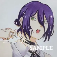 手描き アナログ イラスト 色紙 ファンアート レゼ　コピック チェンソーマン