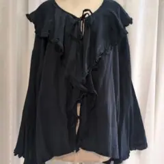 ciaopanic黒のフリル付き長袖ブラウス・ボレロ