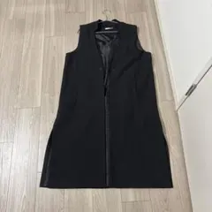 ブラック ロングベスト XLサイズ