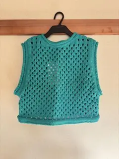 ZARA メッシュニットベスト タグ付き　Mサイズ