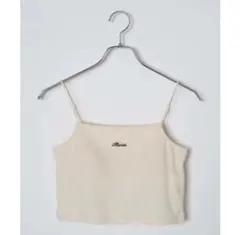 アイボリー リブ編み キャミソール