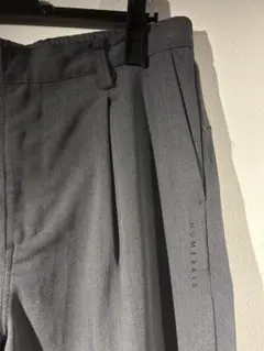 NUMERALS ワイドスラックス パンツ グレー　Lのサムネイル