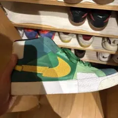 Nike ハイカットスニーカー グリーン/イエロー