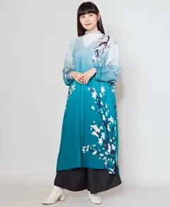 新作 カヤ 揺る鈴蘭 羽織付きワンピース セットアップ 大正ロマン 着物