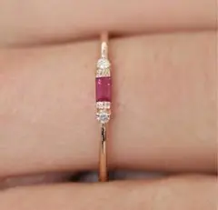11号相当　ルビー　リング　指輪　artificial