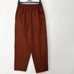 coen レディース　シェフ　パンツ カジュアル　ウエストゴム　秋　ブラウン L