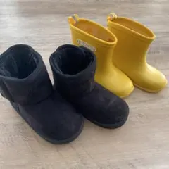 キッズ ブーツ 2足セット 15cm 長靴　ボアブーツ