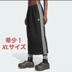 【美品・希少XL】adidas originals ダブルニット スカート 黒