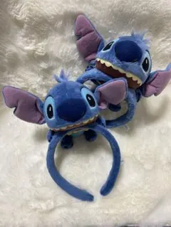 スティッチ ぬいぐるみキーホルダー・カチューシャセット - メルカリ