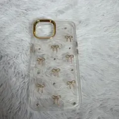 リボン装飾のiPhone用ケース