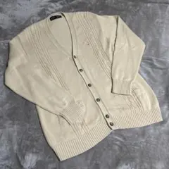 イーストボーイ ベージュ ピンク女神刺繍 カーディガン