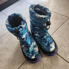 AIRWALK キッズ　スノーブーツ 迷彩ブルー　21cmー22cm　男の子