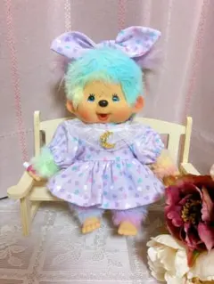 ♡ モンチッチ 服 Sサイズ用 ハンドメイド ワンピース リボン 夢かわ ♡のサムネイル