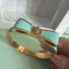 ケイトスペード　バングル　ティファニーブルー　リボン