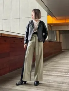 ニットパンツ グレー