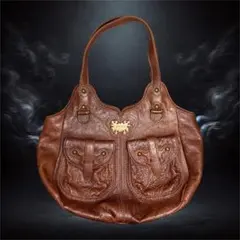 【ANNA SUI】 アナスイ レザー ハンドバッグ ギミック チャーム y2k