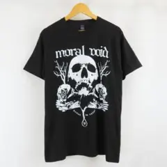 美品 メキシコ製 moral void スカル バラ イーグル Tシャツ M 黒