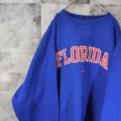 NIKEロゴスウェットトレーナーブルー　A48,14