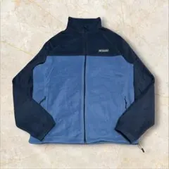 00s コロンビア 厚手フリース マウンテンジャケット ツートーン刺繍ロゴ XL